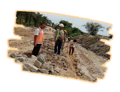 PT.HKI PROYEK PEMBANGUNAN TOL PEKANBARU-DUMAI PEKDUM 3 ( TAHUN 2020-2021 ) PEMASANGAN BATU KALI